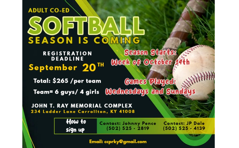 Adult Softball- no online registration