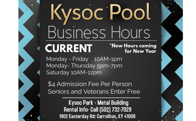 Kysoc Pool is OPEN